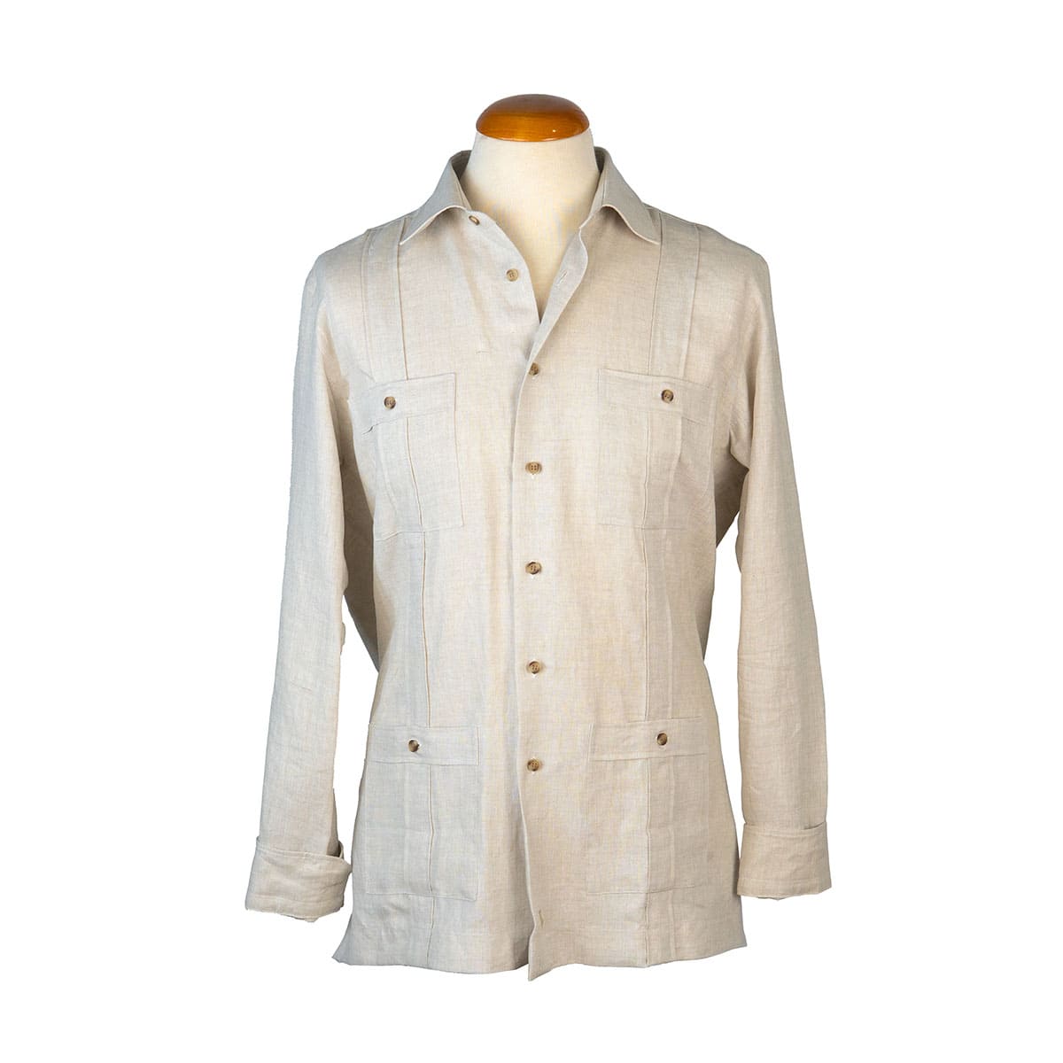 CAMISA GUAYABERA UNISEX CREMA