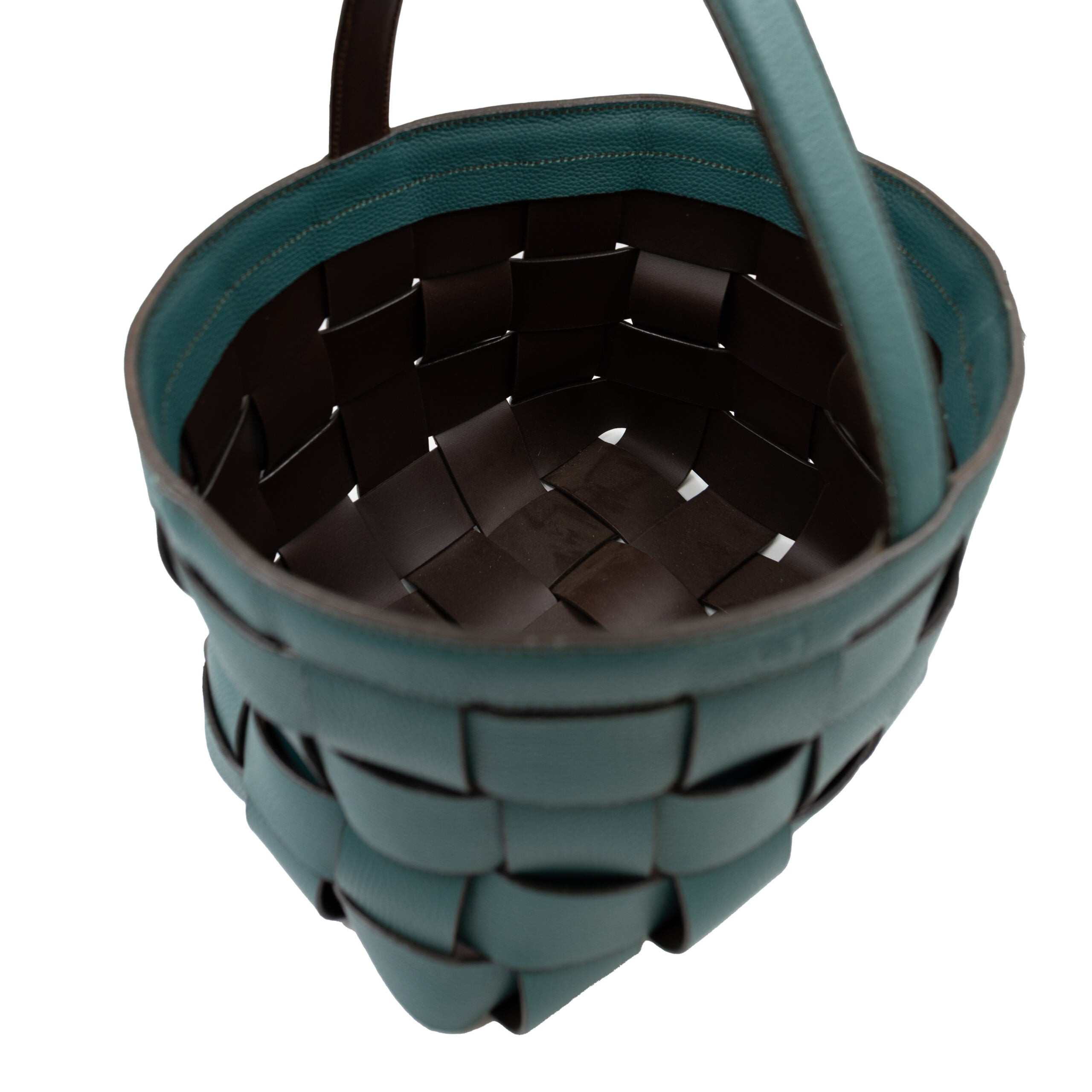 CESTA TRENZADA CELESTE