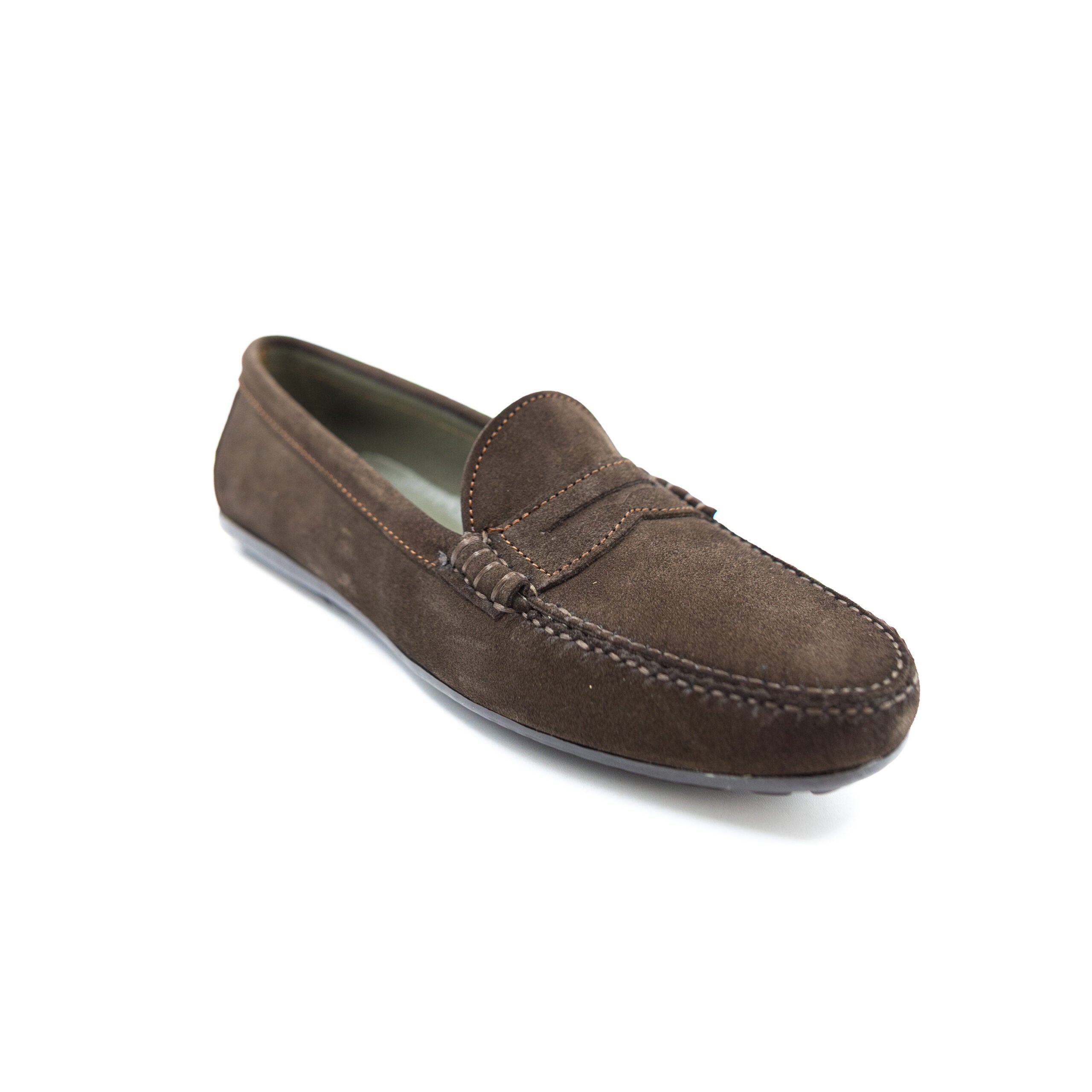 ZAPATO MOCASIN ANTE CHOCOLATE
