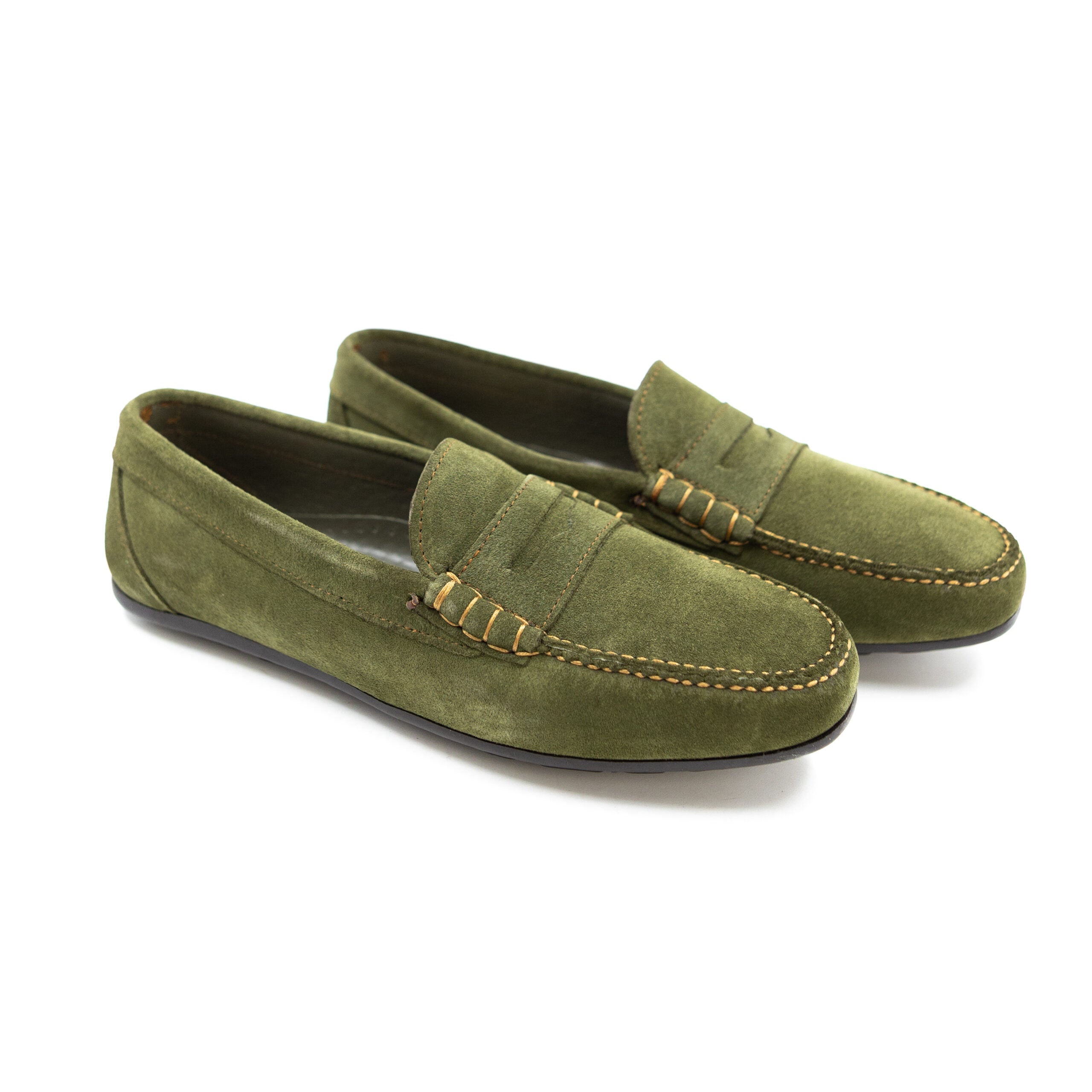 GREEN SUEDE LOAFER