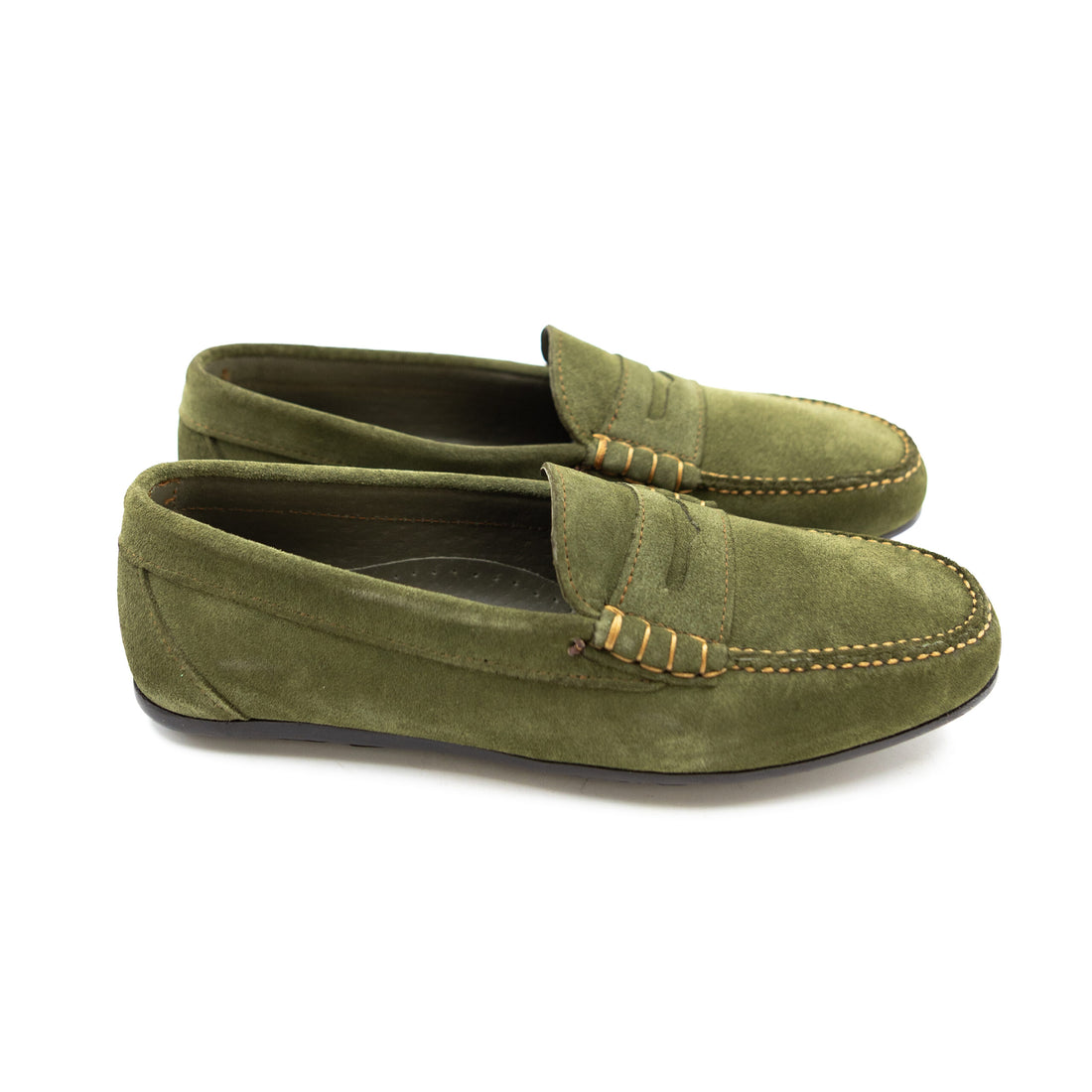 ZAPATO MOCASIN ANTE VERDE