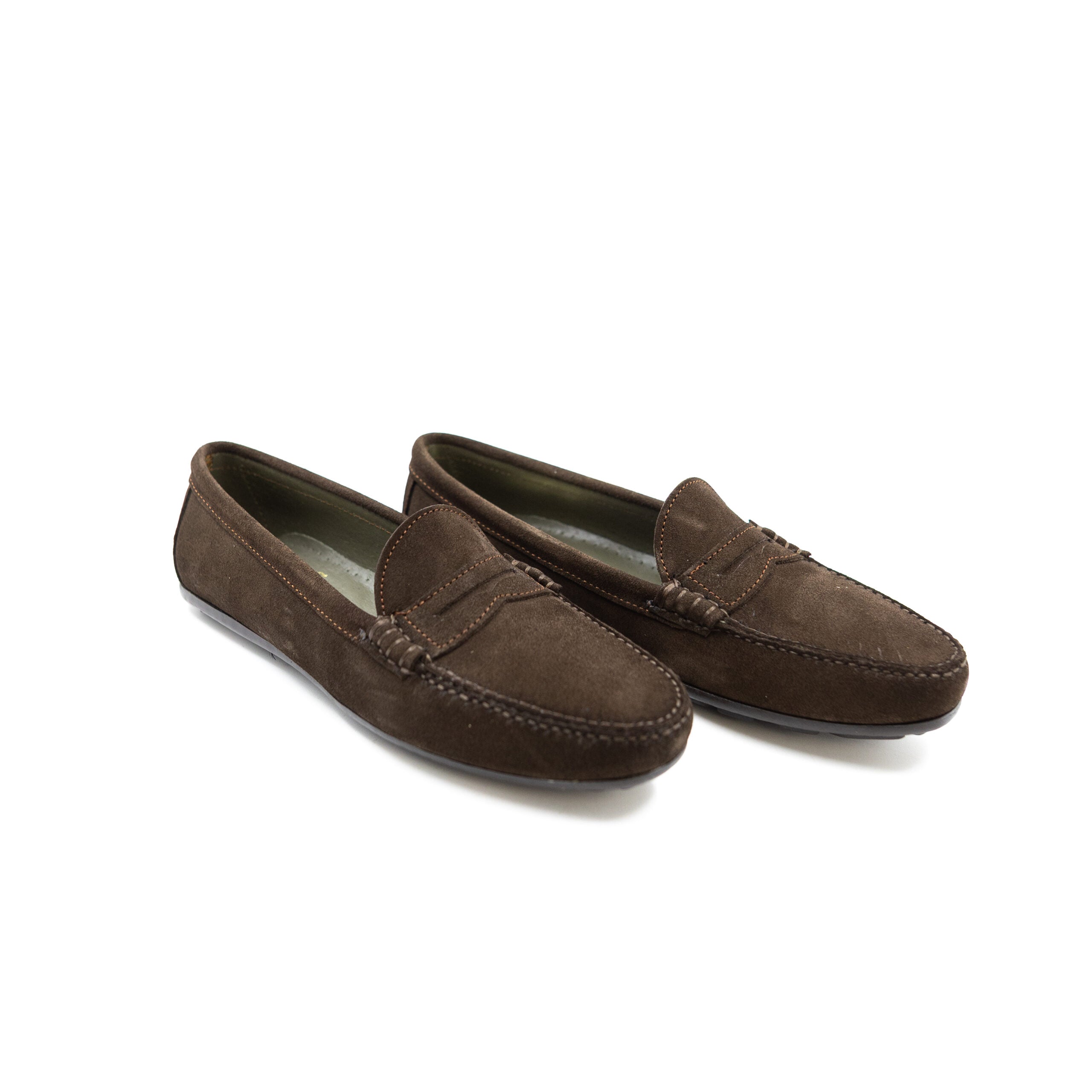 ZAPATO MOCASIN ANTE CHOCOLATE