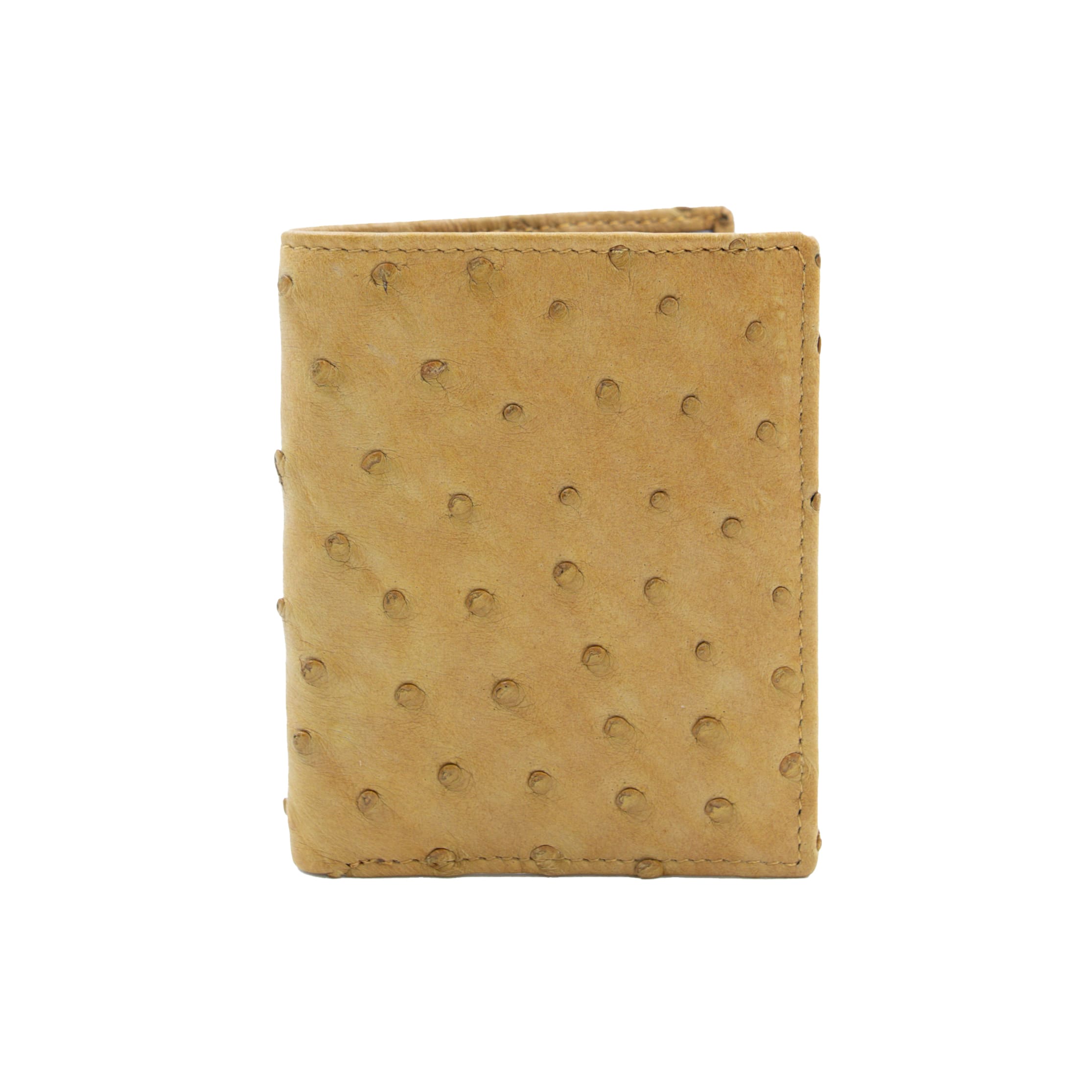 BILLETERO PIEL AVESTRUZ CREMA P.