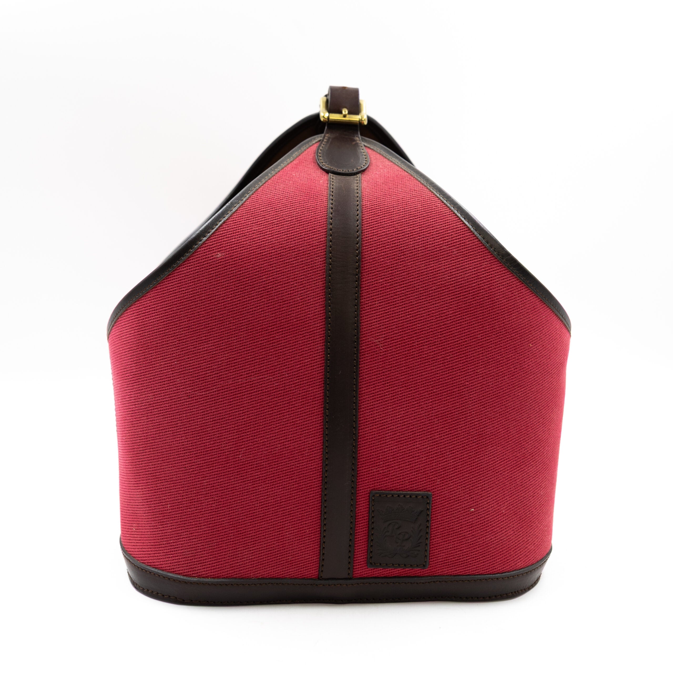 BURGUNDY CANVAS BUCKET BAG