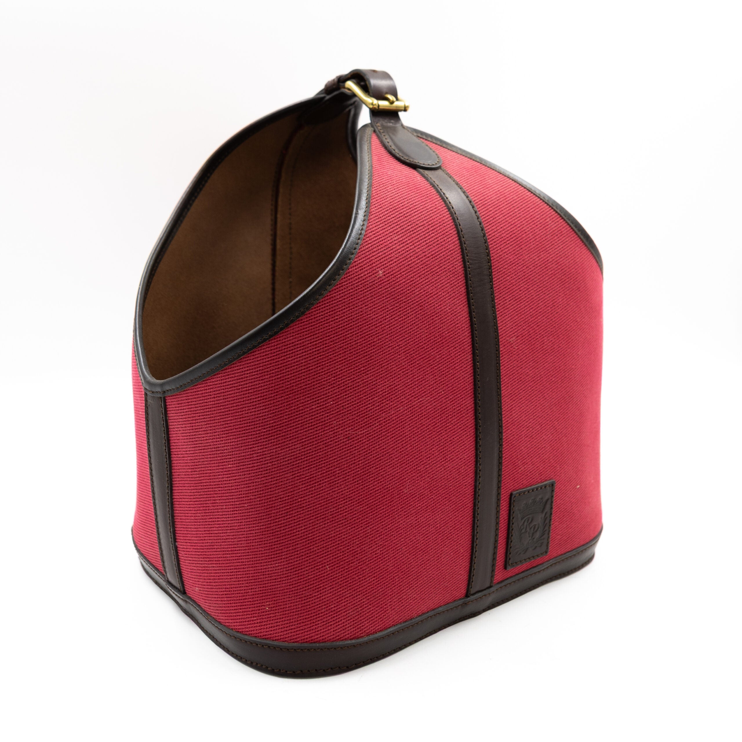 BURGUNDY CANVAS BUCKET BAG